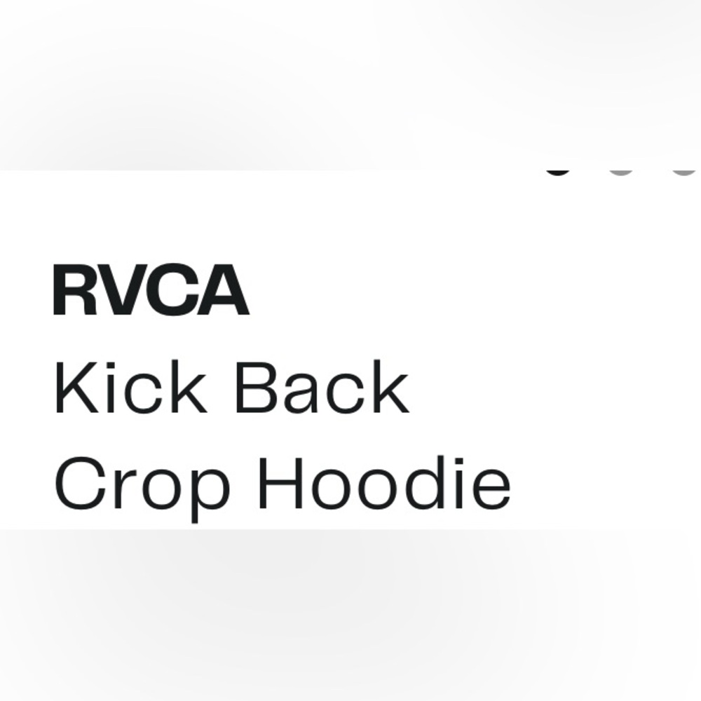 RVCA Black Cropped Oversized Hoodie - Picture 4 of 5
